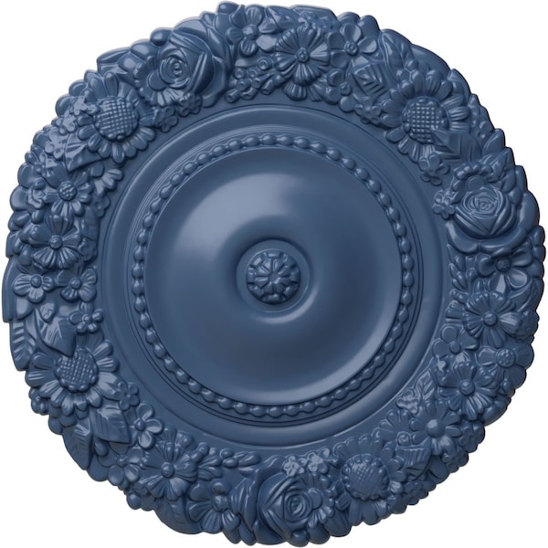 Ekena Millwork Marseille Ceiling Medallion (Fits Canopies up to 7 3/8"), Hand-Painted Americana, 21"OD x 2"P CM21MAAMF - main